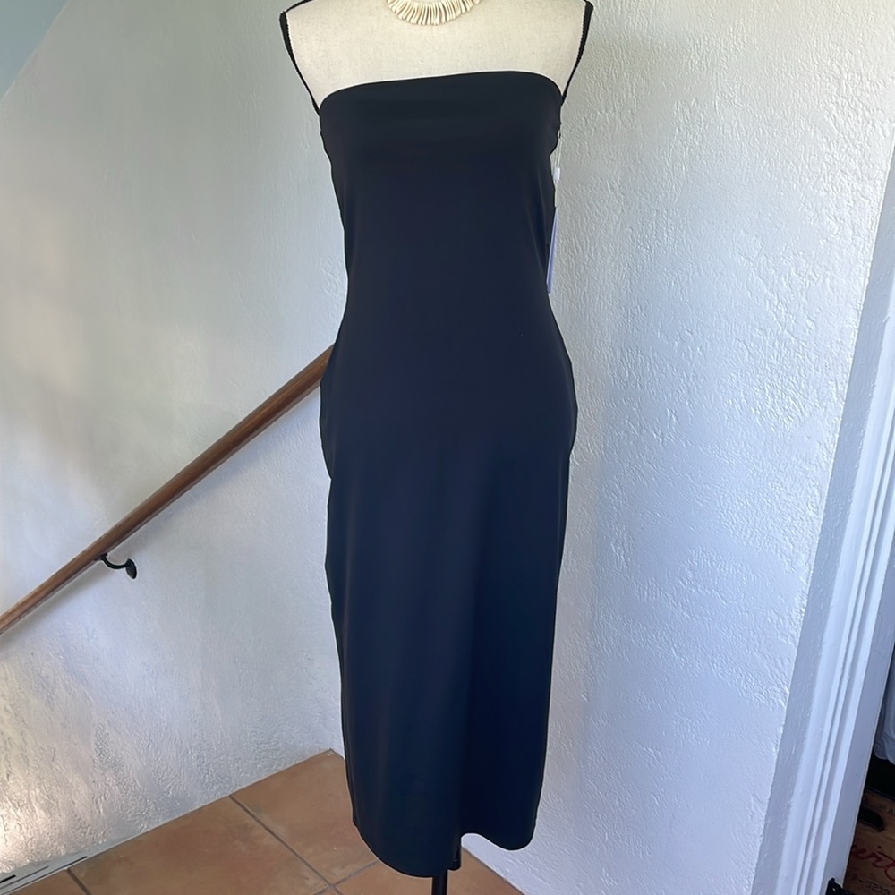 525 America Black Tube midi dress sz S NWT